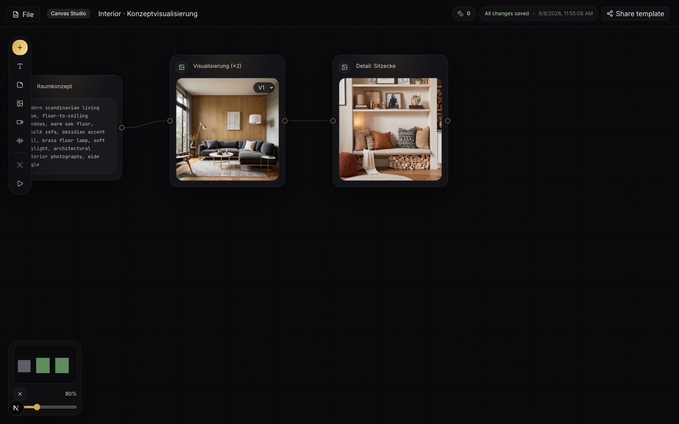 Workflow: Interior-Konzept mit Detail-Node