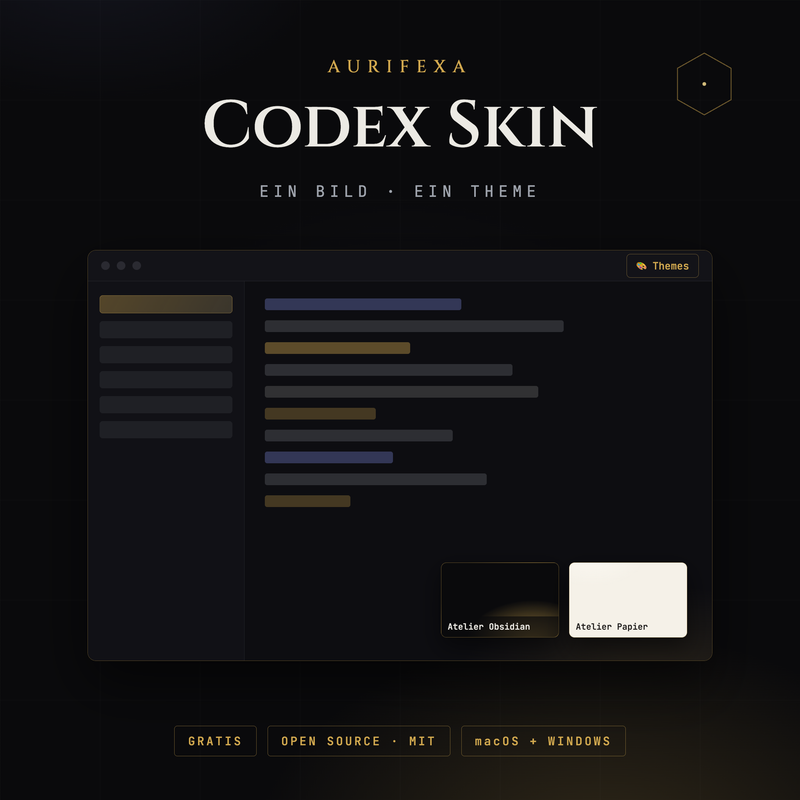 Codex Skin — Themes für OpenAI Codex Desktop