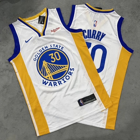 Curry 30 Warriors White Jersey NBA