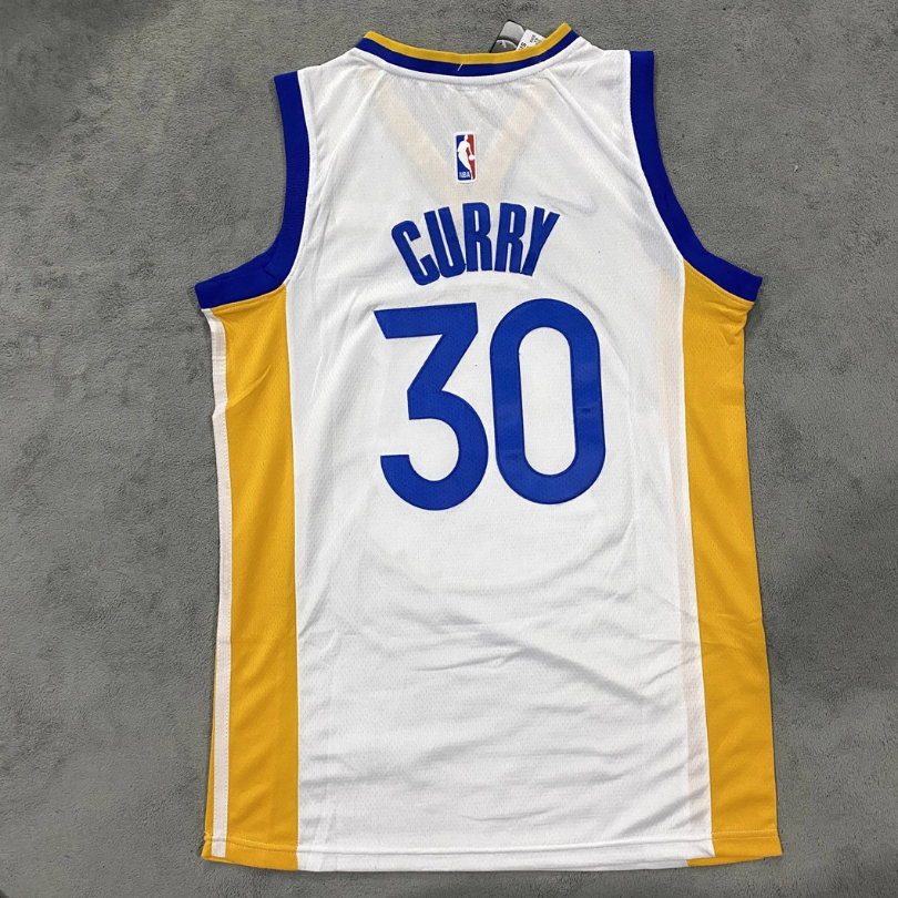Curry 30 Warriors White Jersey NBA