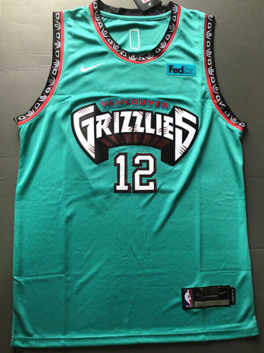 Grizzly 12 Morant teal green jersey NBA